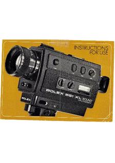Bolex 551 XL manual. Camera Instructions.